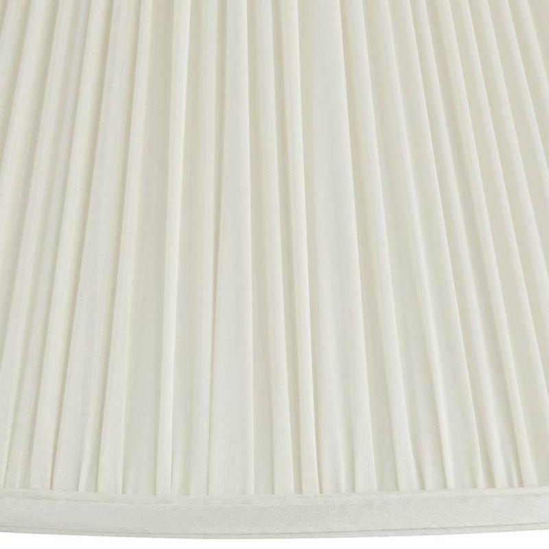 Springcrest Beige Mushroom Pleated Medium Empire Lamp Shade 7" Top x 16" Bottom x 12" Slant x 11.25" High (Spider) Replacement with Harp and Finial