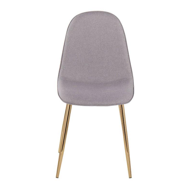 Set of 2 Pebble Steel/Polyester Dining Chairs - LumiSource