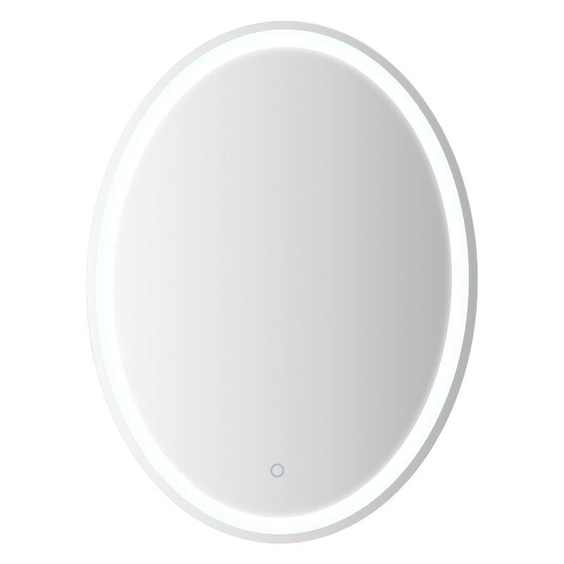 Dane Small Round Frameless Antifog Front/Back-Lit Tri-Color Wall Bathroom Vanity Mirror with Smart Touch - JONATHAN Y