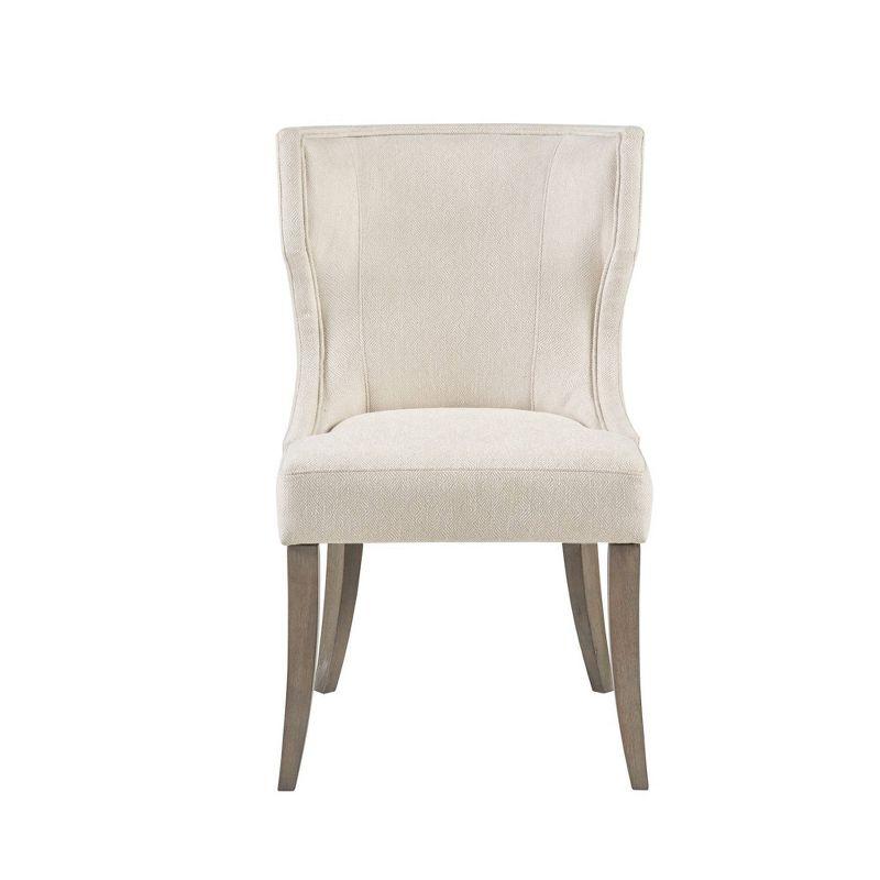 Madison Park Troy Upholstered Wingback Dining Chair Cream