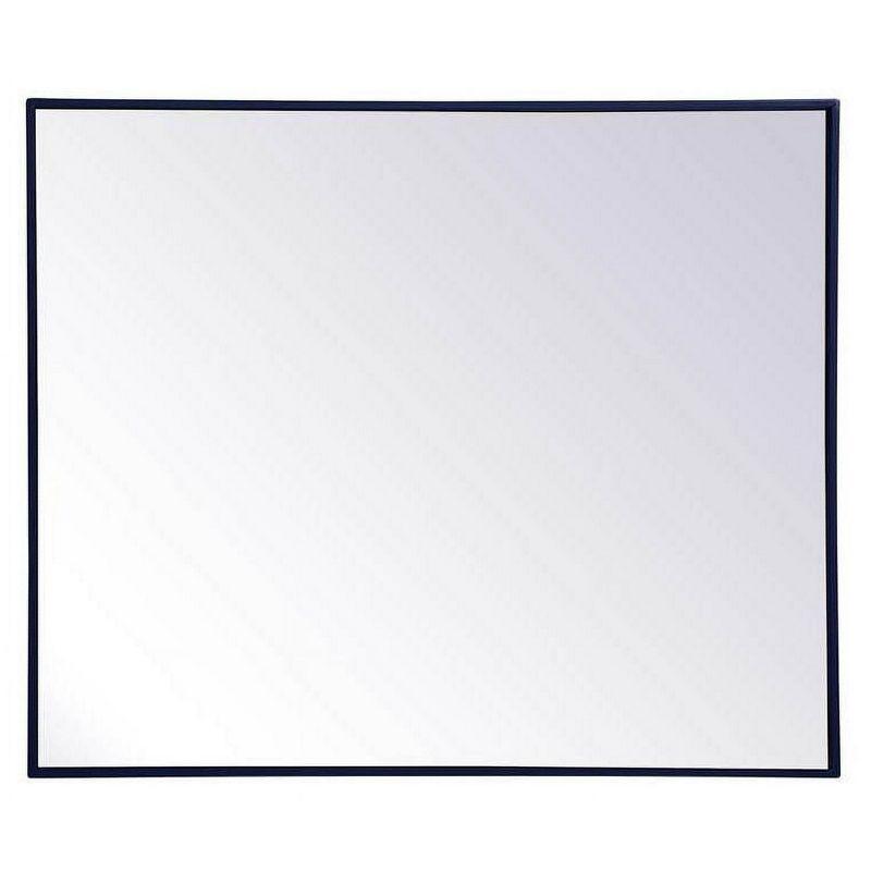 Elegant Lighting Metal frame rectangle mirror 30 inch x 36 inch in Blue