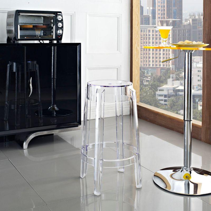 26.5" Sleek Transparent Acrylic Counter Stool