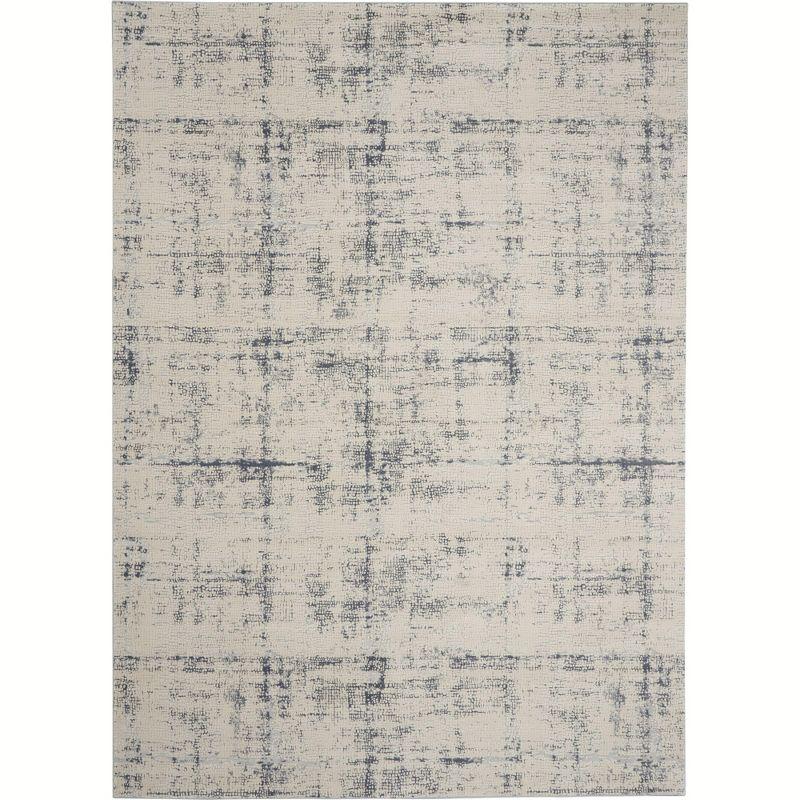 Nourison Rustic Textures Contemporary Indoor Area Rug Ivory/Blue 9'3" x 12'9"