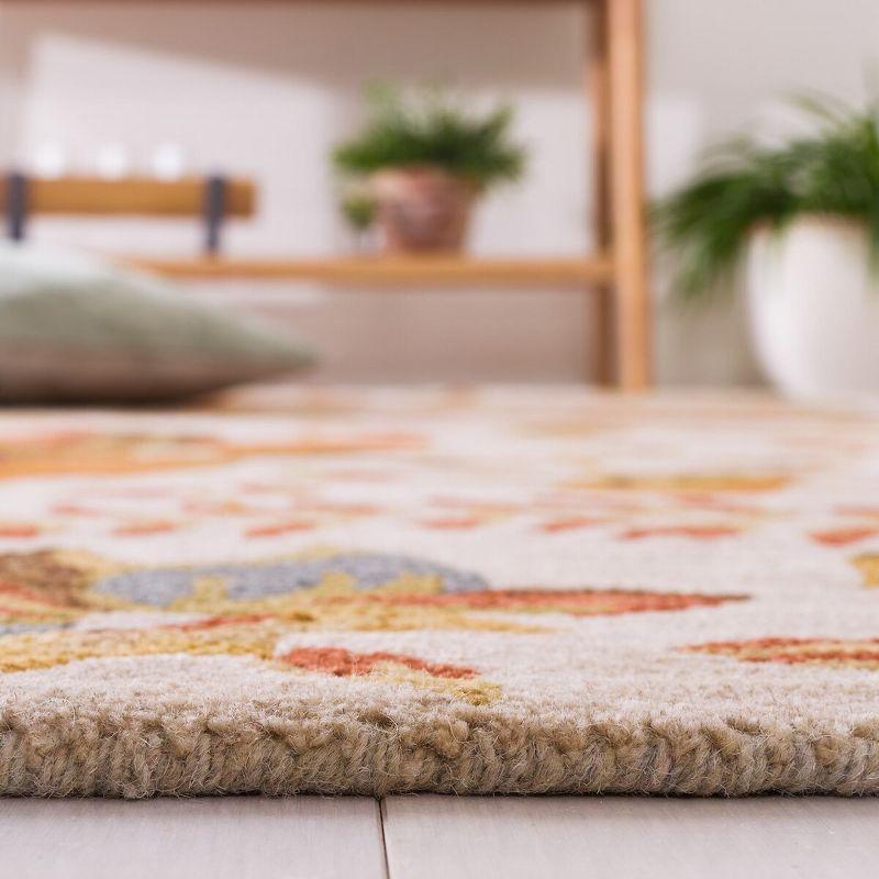 Blossom BLM913 Hand Hooked Indoor Runner Rug - Beige/Multi - 2'3"x8' - Safavieh