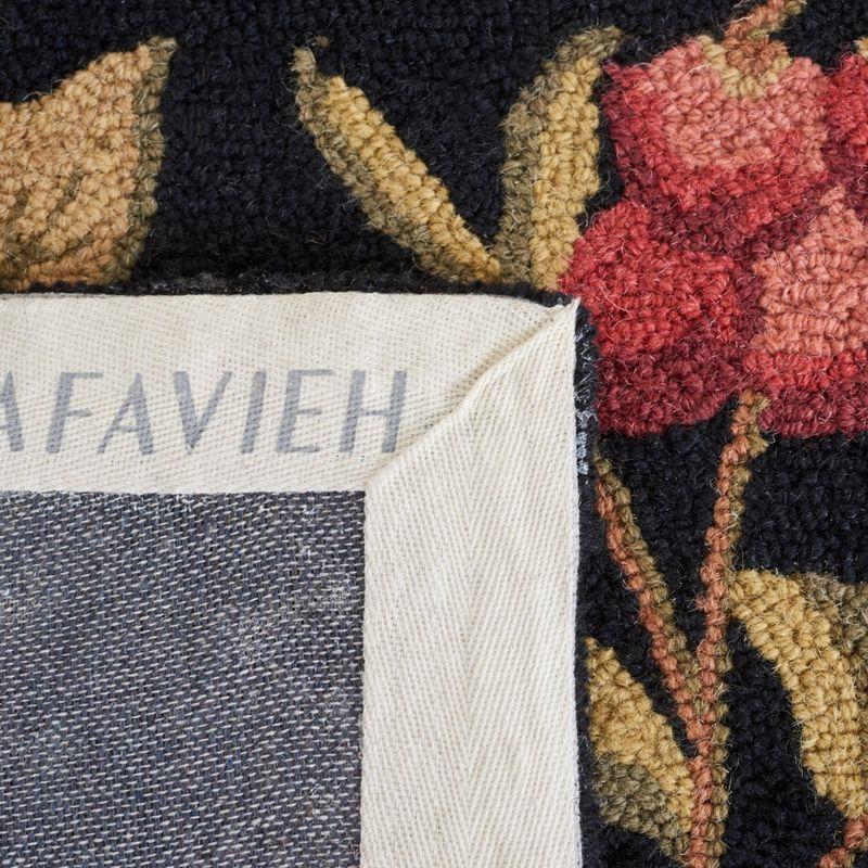Chelsea HK210 Hand Hooked Accent Rug - Black - 2'6"x4' - Safavieh.