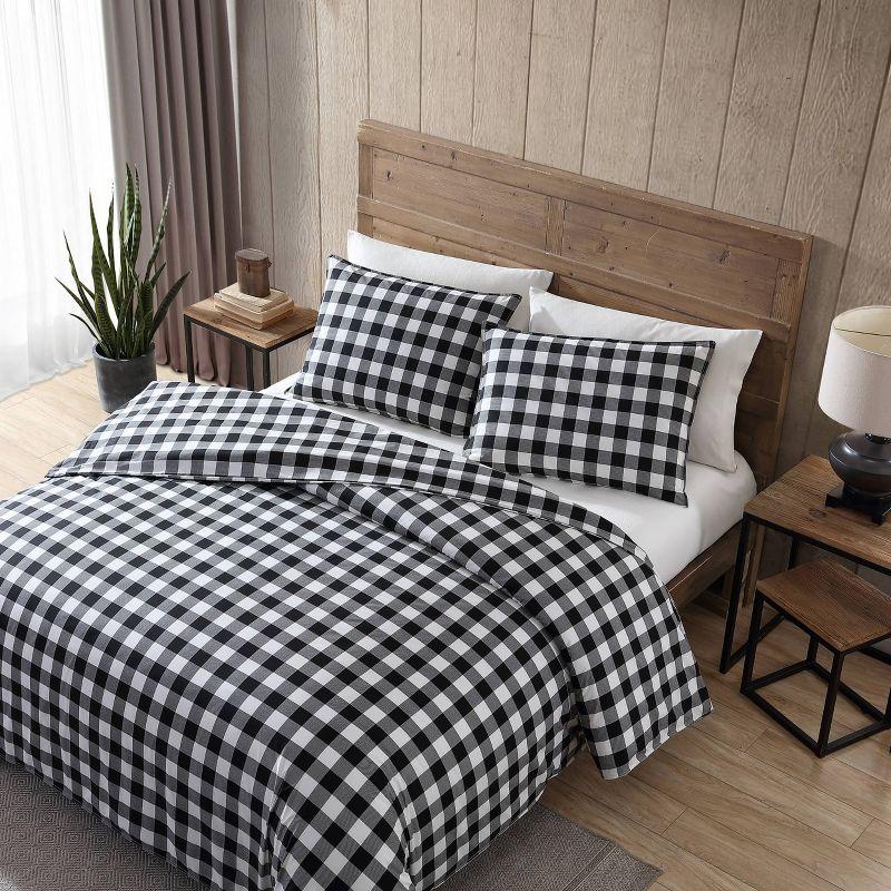 Black Mountain Plaid Duvet Cover Set - Eddie Bauer