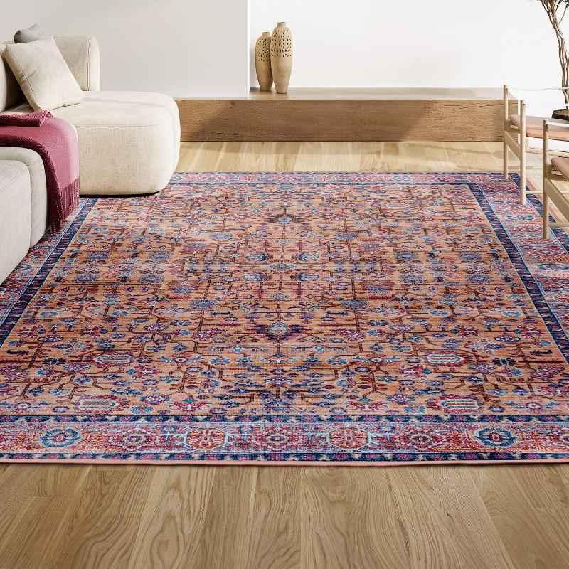 3' x 5' Kemer All-Over Persian Machine Washable Indoor/Outdoor Area Rug, Multi - JONATHAN Y