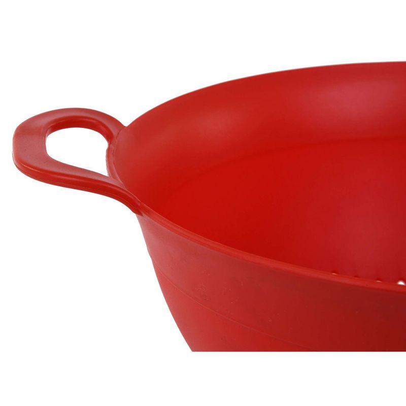 Plastic Strainer Colanders Set (3 Pack) (Red)