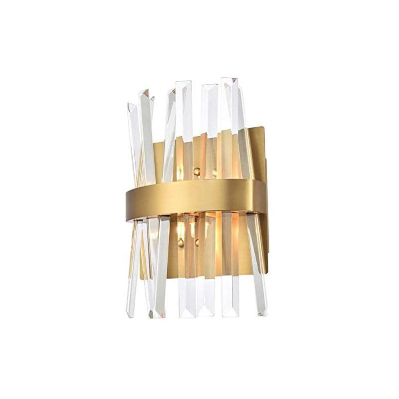 Elegant Lighting Serephina 8 inch crystal bath sconce in satin gold