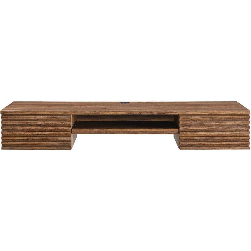 Modway Render Wall Mount Wood Office Desk