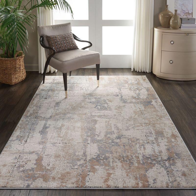 Nourison Rustic Textures Contemporary Indoor Area Rug Beige/Grey 3'11" x 5'11"