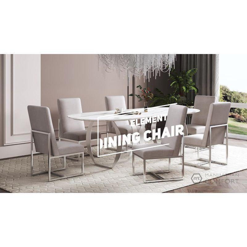 Element Velvet Dining Chair Gray - Manhattan Comfort