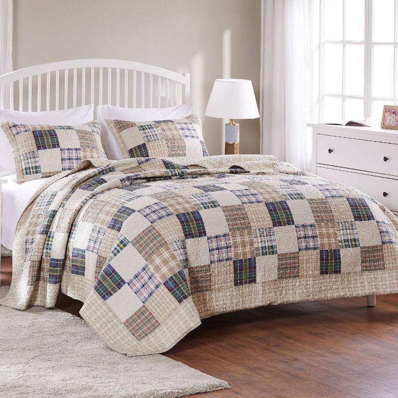 Oxford Plaid Reversible Quilt Set