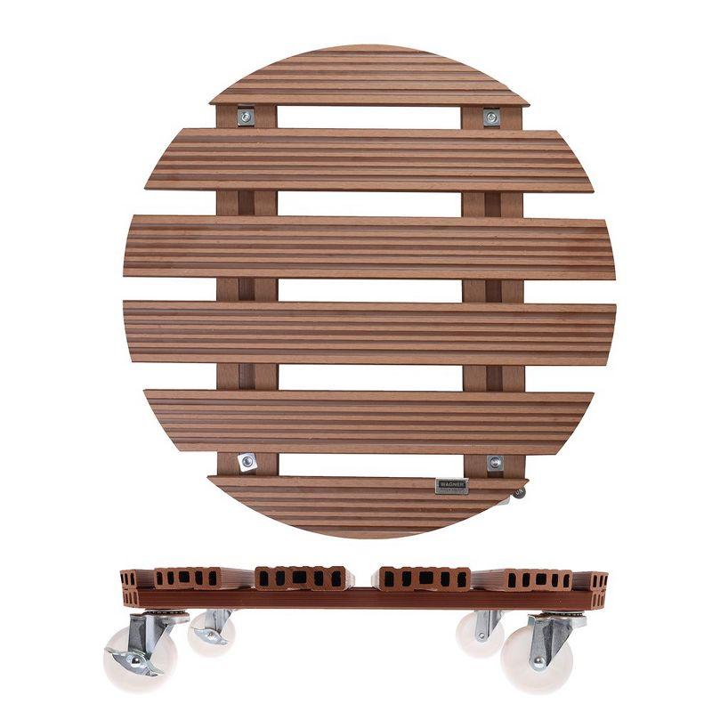 Tierra Garden 20" Terra Cotta Round WPC Plant Caddy