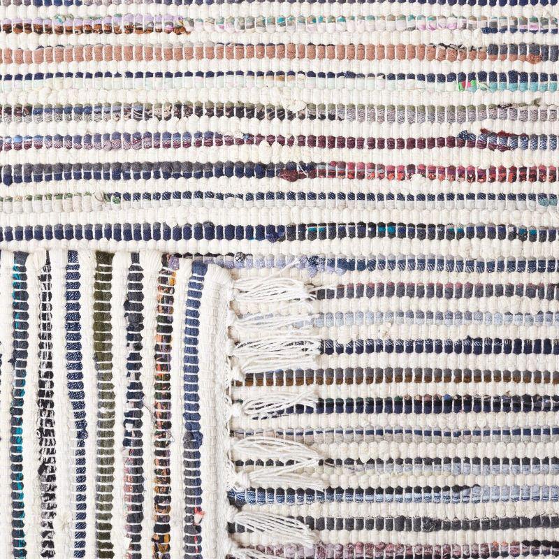Rag Rug RAR125 Hand Woven Indoor Area Rug - Ivory/Multi - 6'x9' - Safavieh.