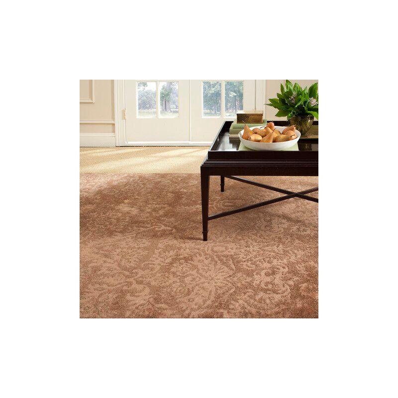 Martha Stewart Hand Tufted Viscos/Wool Damask Rug in Mahogany