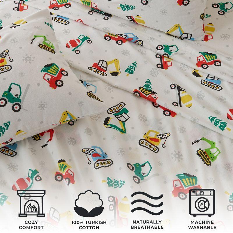 100% Cotton Christmas Flannel Sheets - Great Bay Home