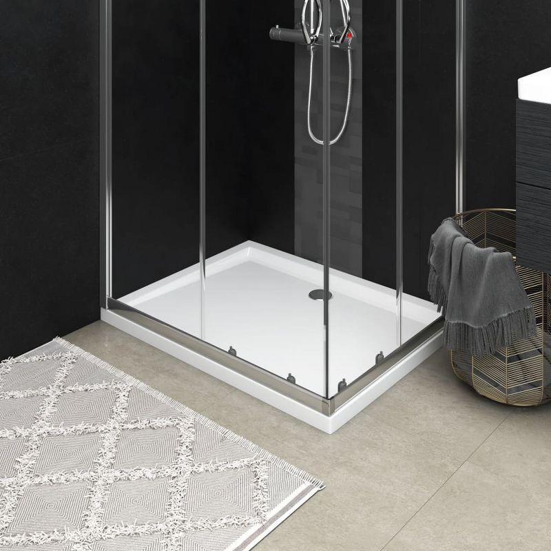 vidaXL Shower Base Tray, Non-slip Bathroom Shower Pan, Reinforced ABS