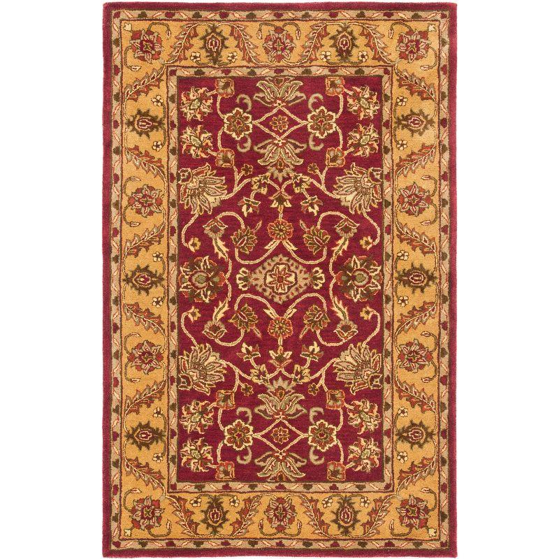 Golden Jaipur GJ250 Hand Tufted Area Rug - Burgundy/Gold - 5'x8' - Safavieh.