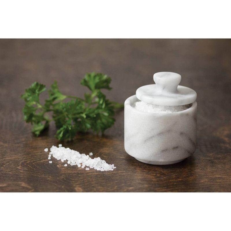 Fox Run Brands Marble Salt Cellar, White