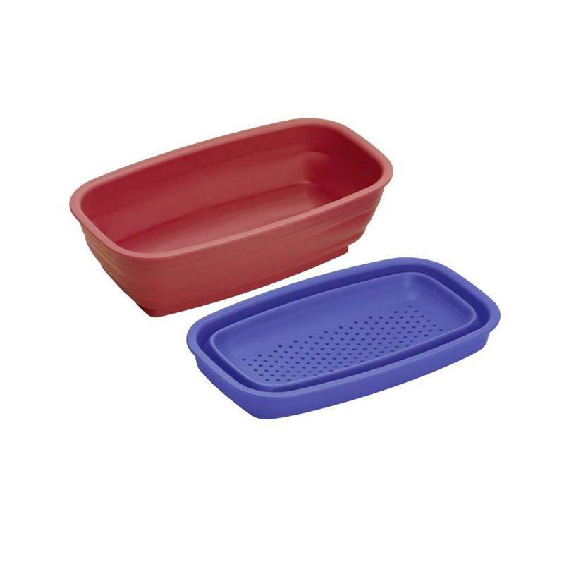 Red and Purple Collapsible Mini Berry Colander