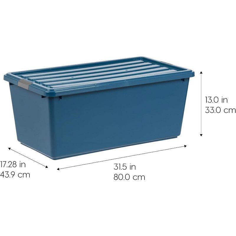 IRIS USA 45/68/91/144qt Plastic Storage Bins with Lids