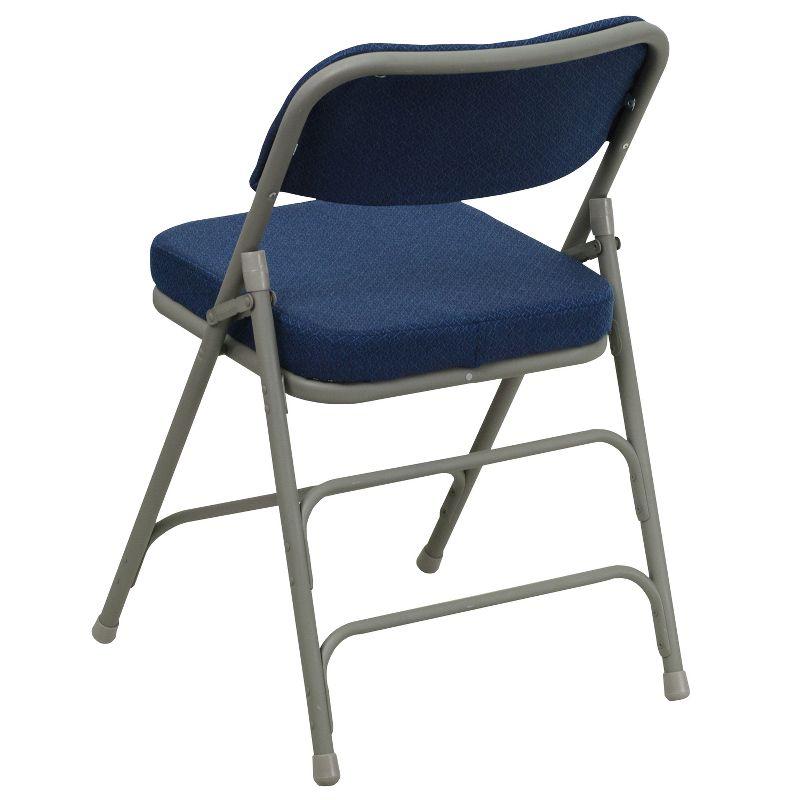 Emma and Oliver 2 Pack Home & Office Portable Party Events Fabric Padded Metal Folding Chair