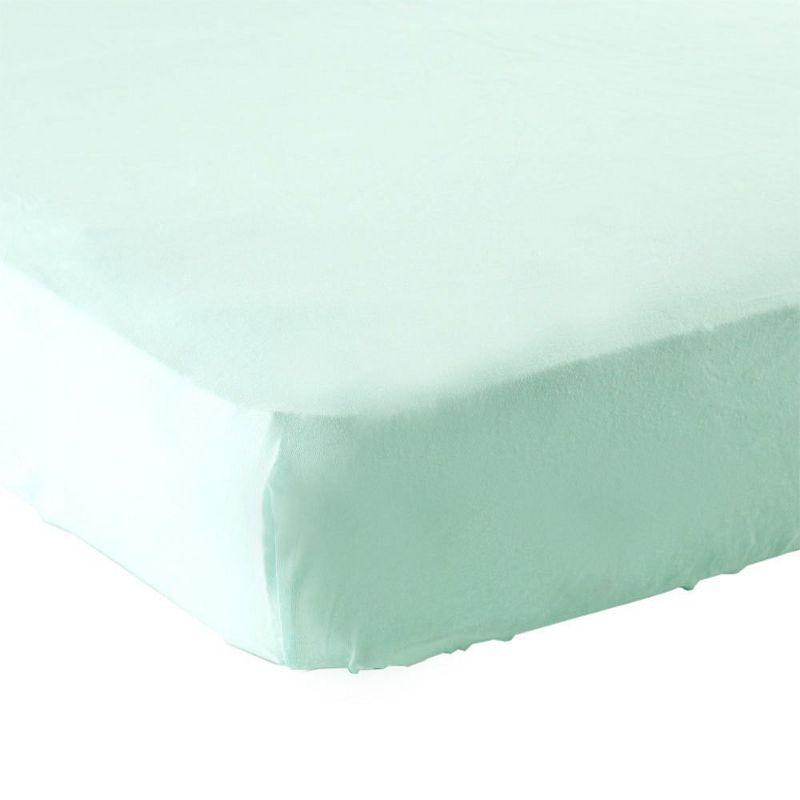Luvable Friends Baby Fitted Crib Sheet, Mint Solid, One Size