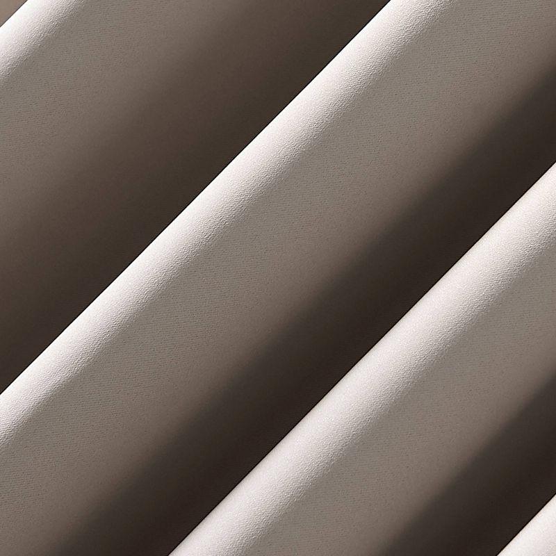 52"x54" Sun Zero 100% Blackout Oslo Theater Grade Grommet Curtain Panel Stone: Solid Beige Indoor Polyester