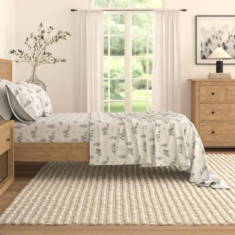 FreshFolds 100% Cotton Lodge Printed Flannel Sheet Set