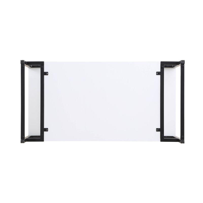 36" Scarsdale Bathroom Vanity Sink White - Manhattan Comfort: Ceramic Surface, Wood Frame, Single Basin