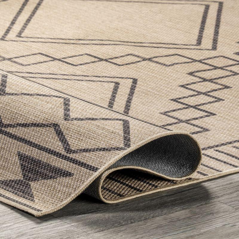 Nuloom Elin Moroccan Border Easy-Jute Machine Washable Indoor Area Rug 5' x 8' in Natural