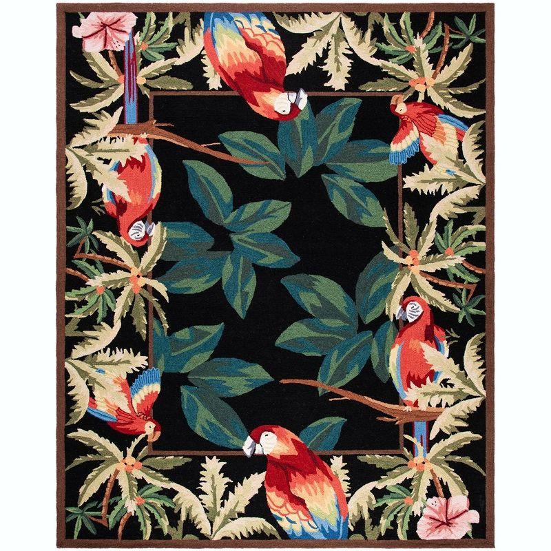Chelsea HK296 Hand Hooked Area Rug - Black - 8'9"x11'9" - Safavieh.