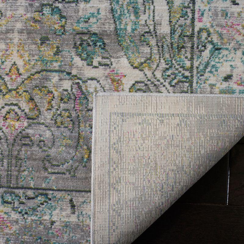 Mystique MYS925 Power Loomed Area Rug - Grey/Multi - 4'x6' - Safavieh.
