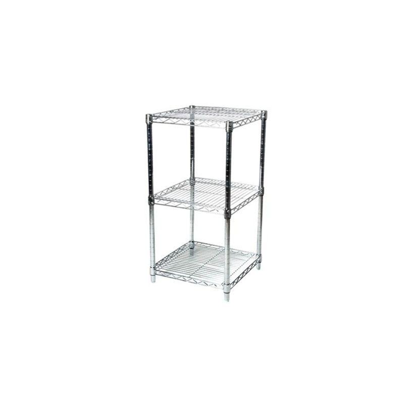 24" Chrome Wire Shelving Unit with Adjustable 3 Tiers