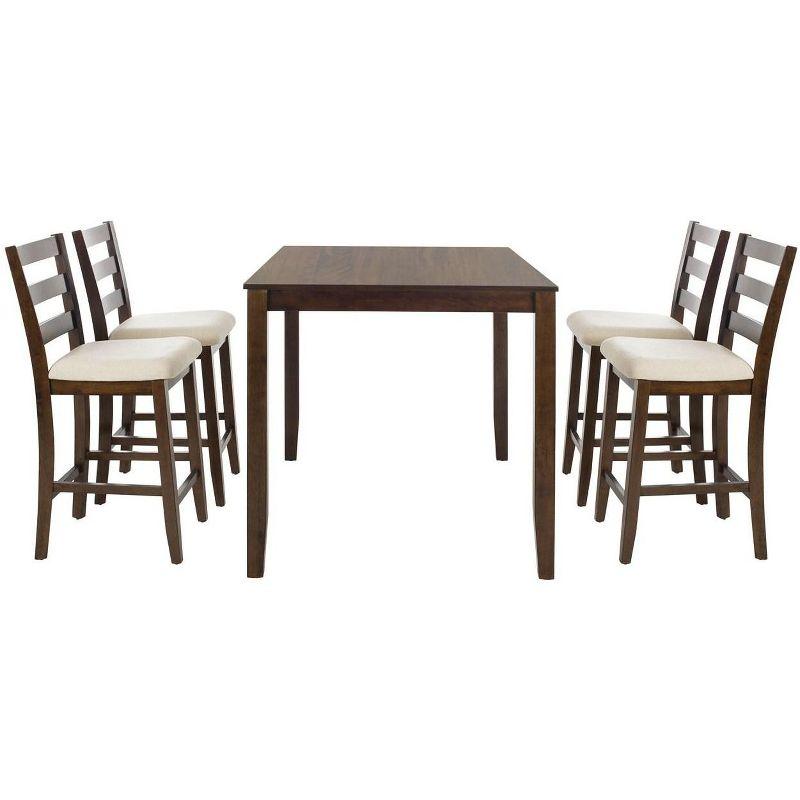 Melvin 5 Piece Pub Set - Brown/Beige - Safavieh