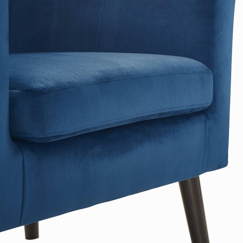 Ivey 28.5" Blue Velvet Barrel Accent Chair