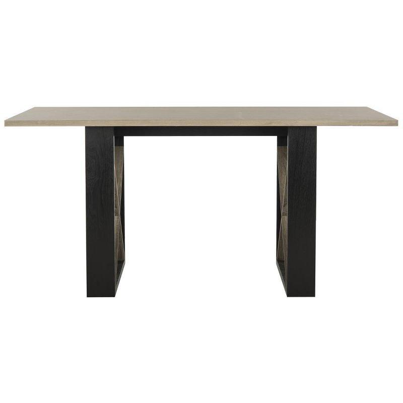 Park Avenue Inspired Light Grey Rectangular Wood Dining Table