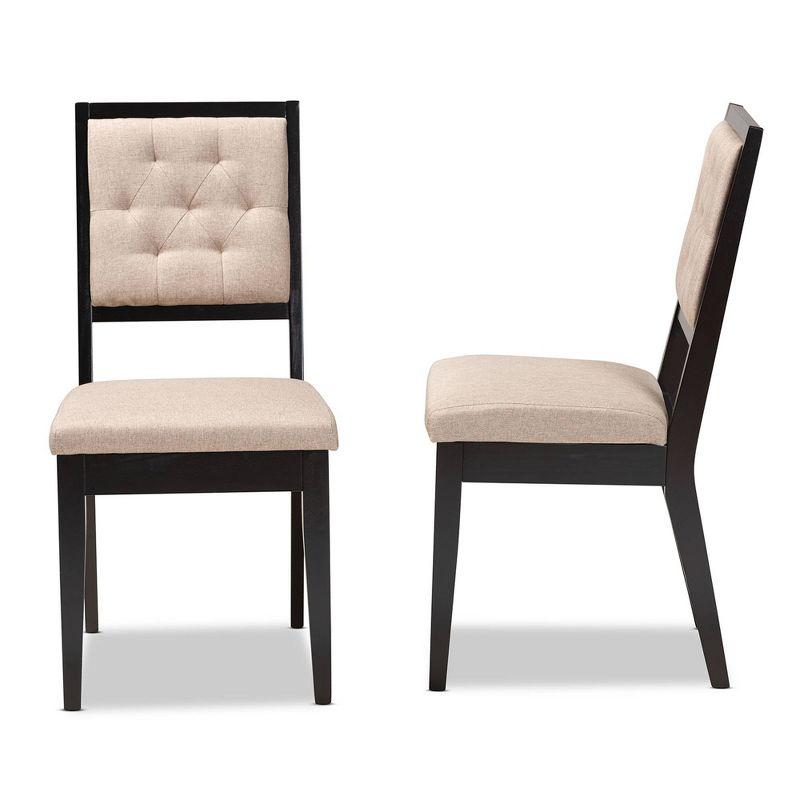 2pc Gideon Wood Dining Chair Set - Baxton Studio