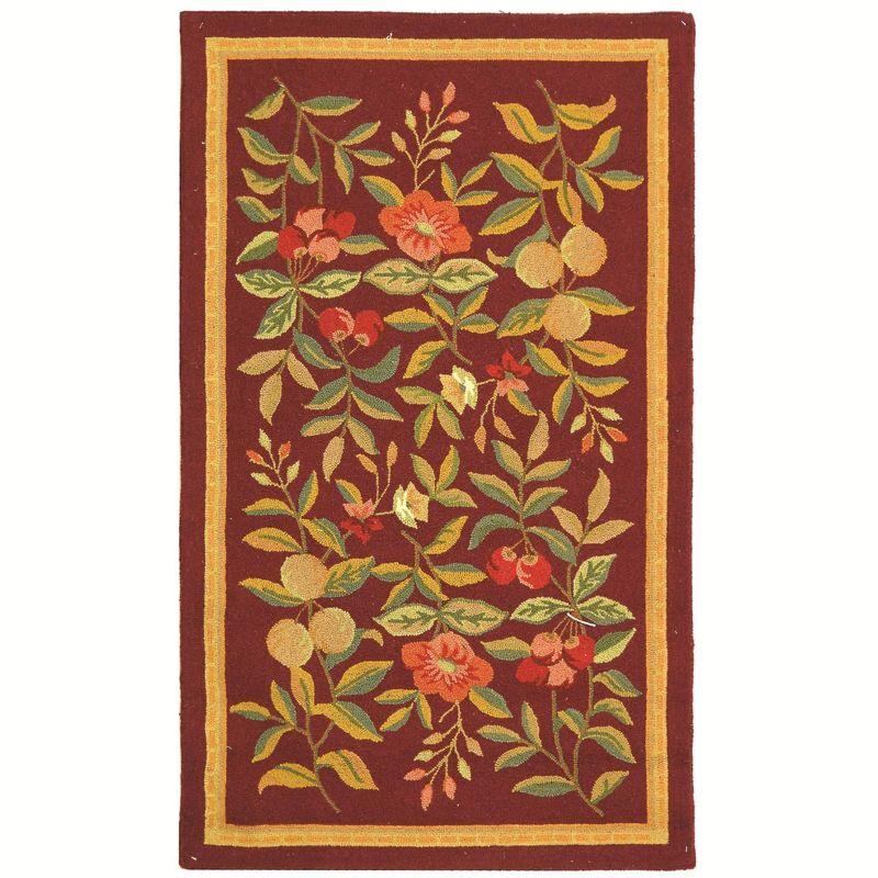 Chelsea HK210 Handmade Area Rug - 3'9"x5'9" - Burgundy - Safavieh
