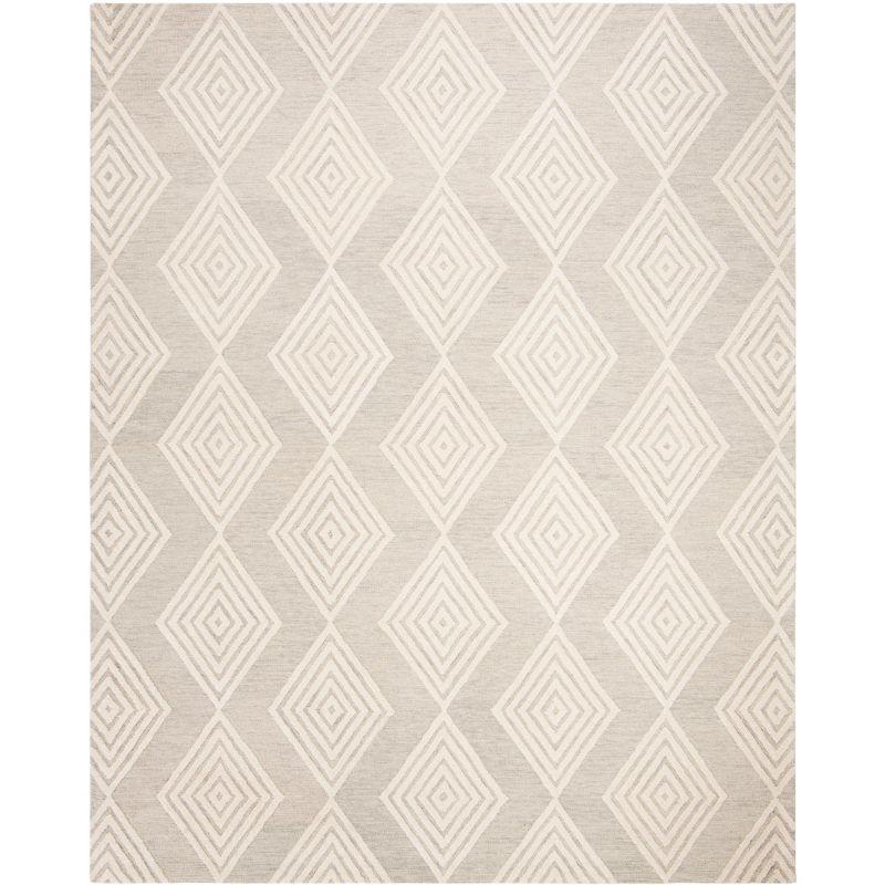 Blossom BLM111 Hand Tufted Area Rug - Silver/Ivory - 8'x10' - Safavieh.