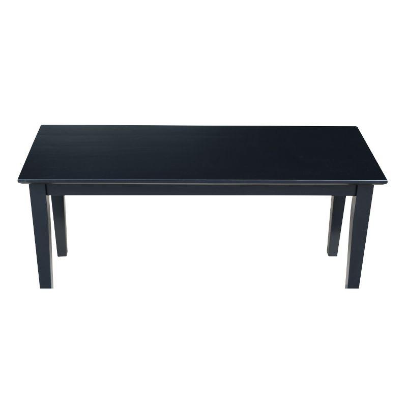 39" Black Solid Wood Shaker Style Bench