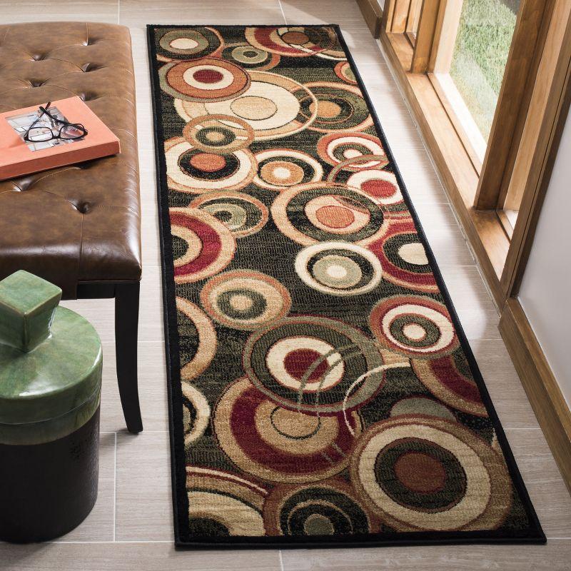 Lyndhurst LNH225 Power Loomed Runner Rug - Black/Multi - 2'3"x8' - Safavieh