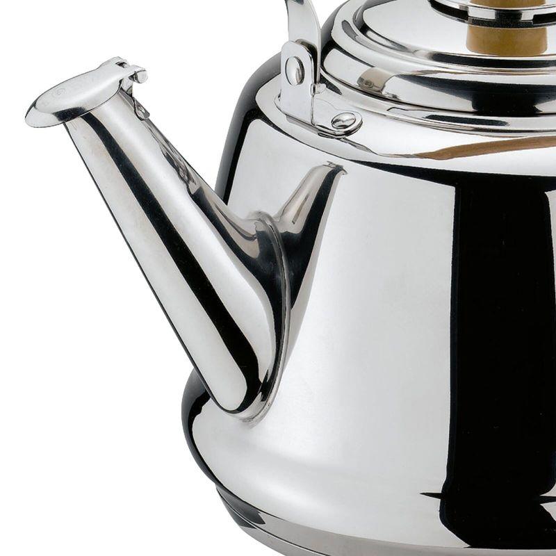 Cilio Tradition Stainless Steel Whistling Kettle with Wood Handle