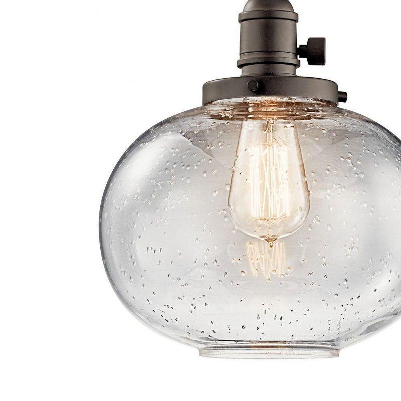 Avery Olde Bronze 9.75" Mini Pendant Light with Clear Glass