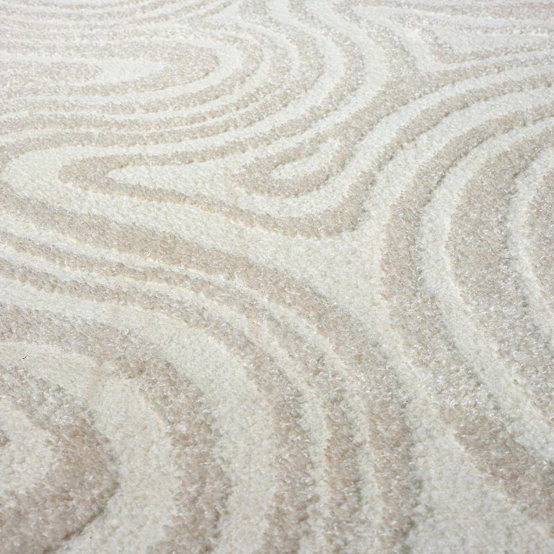 Luxe Weavers Geometric Swirl Cream Area Rug