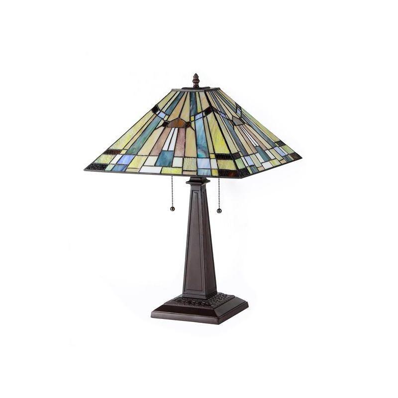 Chloe Lighting CH33293MS16-TL2 Tiffany-style 2 Light Mission Table Lamp 16" Shade