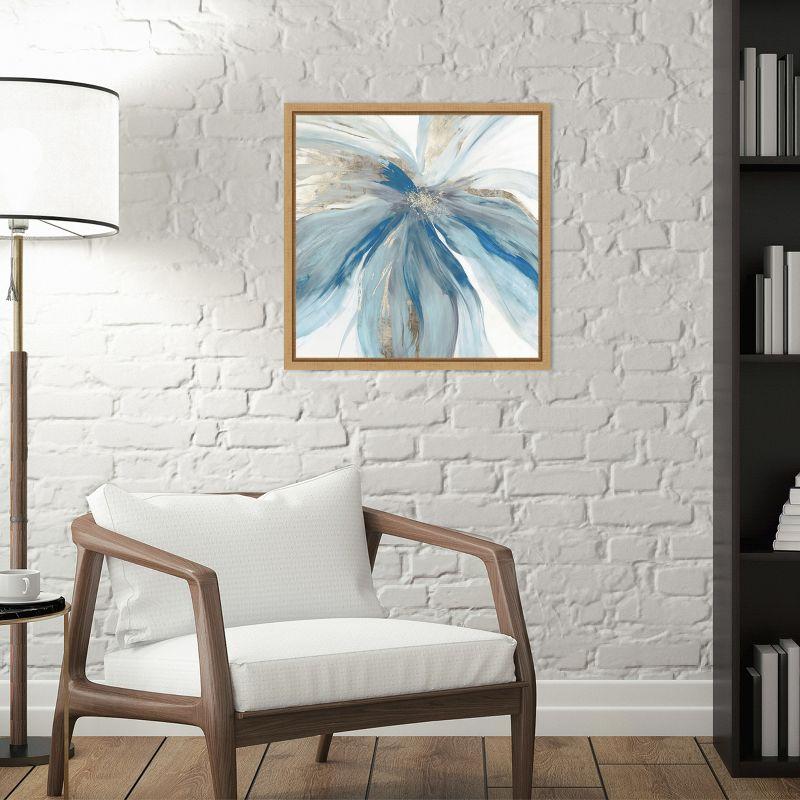 Amanti Art Blue Monarch I (Flower) by Asia Jensen Canvas Wall Art Print Framed 16 x 16-in.