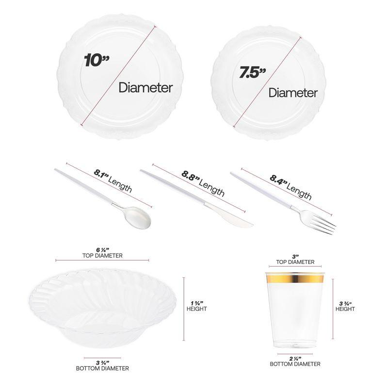 Smarty Had A Party Clear Vintage Plastic Tableware Set - 120 Sets