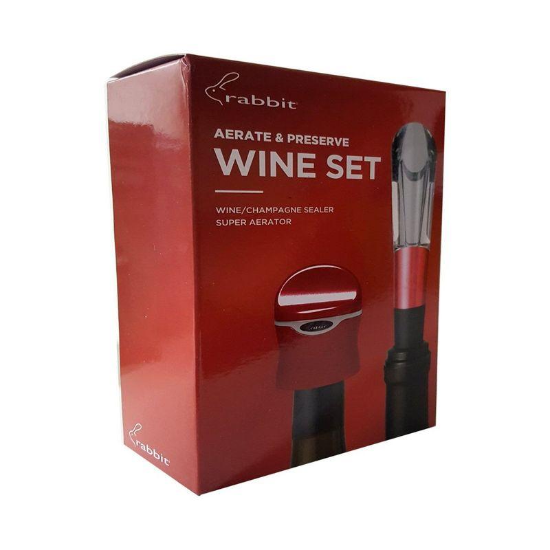 Rabbit Aerate & Preserve Wine Set